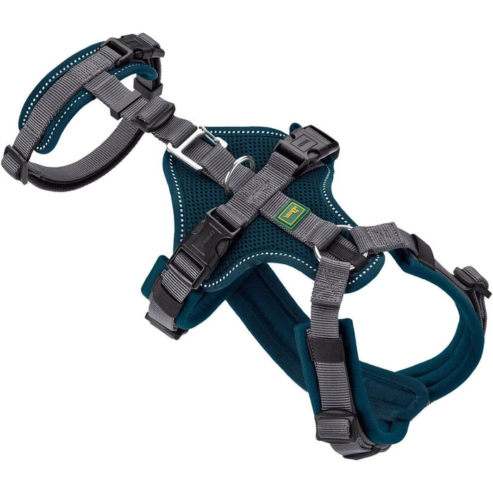 Нашийник для собак Maldon, колір petrol/сірий, розмір L