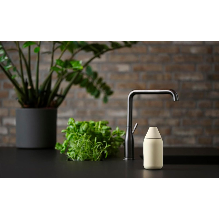 Zone Denmark Singles Dish Soap Dispenser Kitchen, Soap Dispenser, Dish Soap Dispenser, Easy Refill & Simple Dosage, Ø 7 cm, Height 15 cm, Capacity 300 ml, Limestone