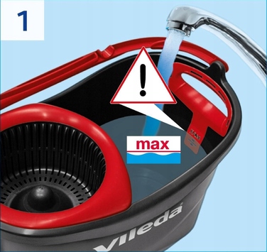 Спінінг-швабра Vileda Turbo 3в1, набір з круглою мікрофіброю