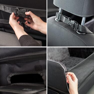 Автокрісло Trixie 1322 для собак, чорне, 45 x 38 x 37 см