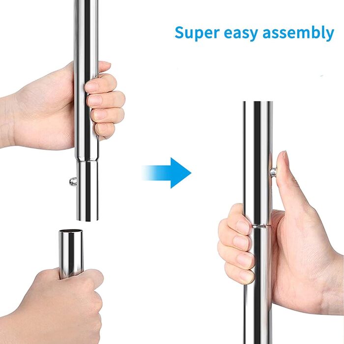 Simple Trending Clothes Rack with Double Rod, Rolling Garment Rack