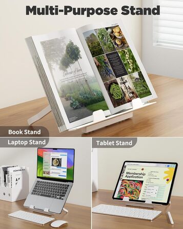 SAIJI Стіл-таблетка для ноутбука, розкладний XXL, з ящиком та підставкою для книг/телефону (65 x 49 x 30 см, Light Teak)