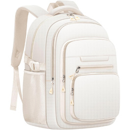 Жіночий рюкзак для школи, коледжу та подорожей, великий, для ноутбука, бежевий