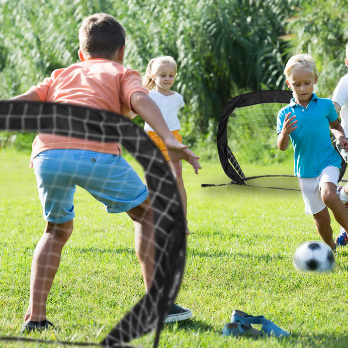 Relaxdays Pop-Up Football Goals - Set of 2