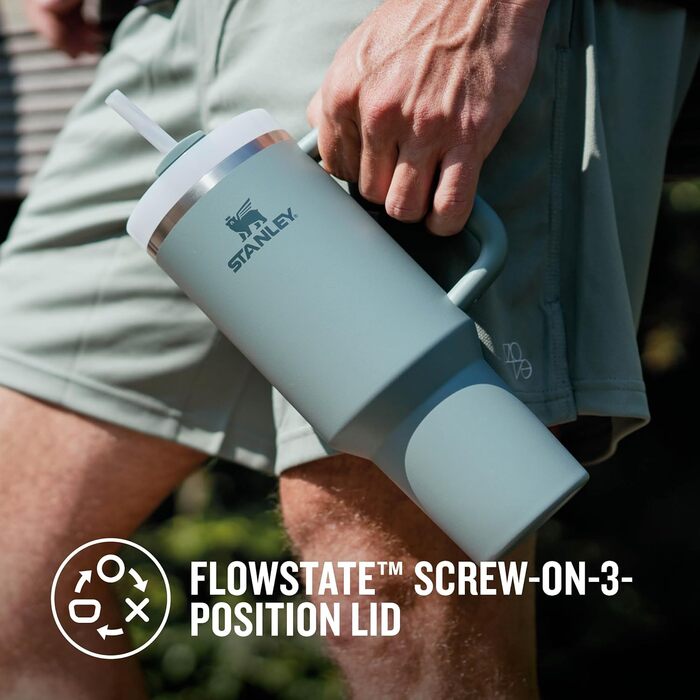 Термокружка Stanley Quencher H2.0 Flowstate 1.2L з трубочкою - 11 годин холоду, 48 годин з льодом, BPA Free, з нержавіючої сталі, Shale