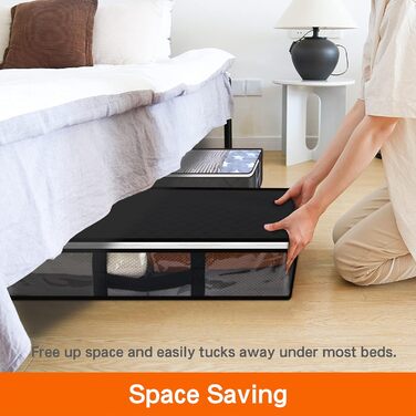 Органайзери для зберігання білизни Vieshful (4 шт.) 40L, складні, з прозорим вікном та посиленими ручками