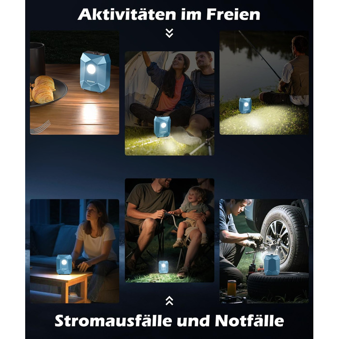 Портативна душова кабіна WADEO з акумулятором, помпою та підсвічуванням, 120 хвилин роботи, LED-ліхтар, мобільний душ-сет з 2м шлангом, душовою насадкою, тримачем та відром для саду, миття автомобіля, домашніх тварин, пляжу, подорожей (Блакитний, з відром