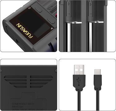 Зарядний пристрій LCD для акумуляторів 18650 21700 21750 (з PCB захистом) - Інтелектуальний зарядний пристрій