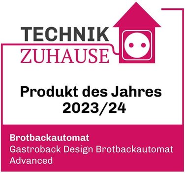 Хлібопечка GASTROBACK Advance - повністю автоматична хлібопекарня з 18 програмами (вкл. йогурт), таймером, відсіком для інгредієнтів, оглядовим вікном, бротавтоматом / хлібопекарня з нержавіючою сталлю, для 1 особи