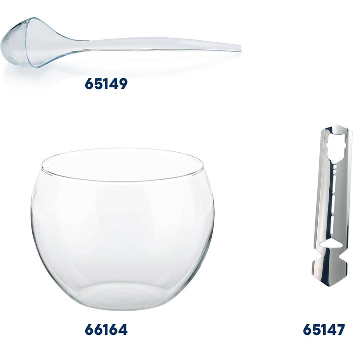 Kela Punch Bowl 3.5l FINA, Firepot Punch Bowl Pot heat-resistant, Punch Bowl Vessel Glass, Transparent, 22 cm
