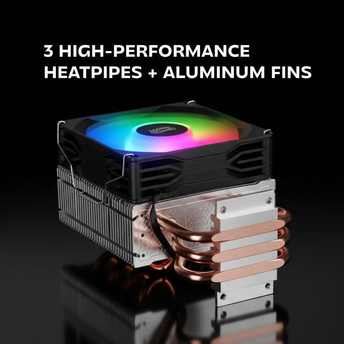 Система водяного охолодження Mars Gaming ML-LCD360 з LCD-дисплеєм, 600W, 3x 120mm ARGB вентилятори, чорна