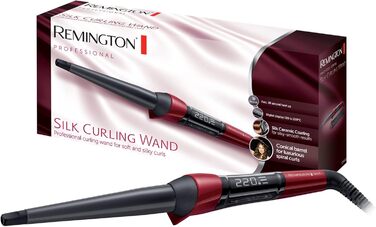 Локон для волосся Remington CI96W1 Silk Digital - кеглеподібний, 13-25 мм, керамічне покриття з шовковими протеїнами, LCD-дисплей, 120-220°C