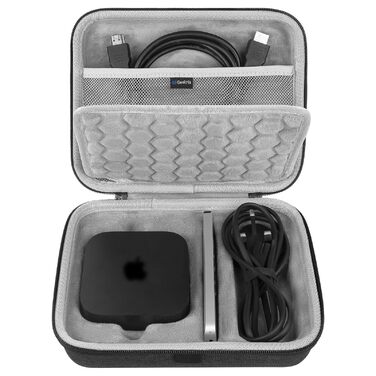 Жорсткий захисний кейс-чохол Geekria для Apple TV 4K (2024, 2022, 2021) та Siri Remote, темно-сірий