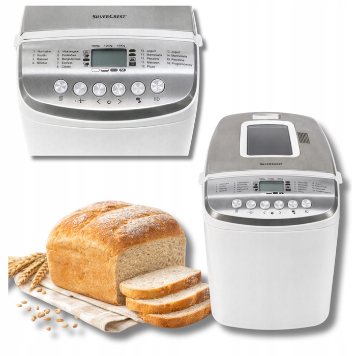 Хлібопічка SilverCrest SBB 850 F2 — автоматична випікачка для хліба, йогурту та джему