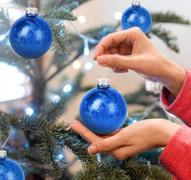 Скляні кулі Hengsong на Різдво: 24 шт., чорні та золоті, 6 см. Декоративні прикраси для ялинки