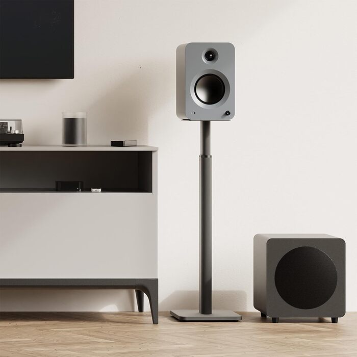 Підлогові стійки для акустики Kanto SPH - регульована висота, управління кабелями, пара, чорний