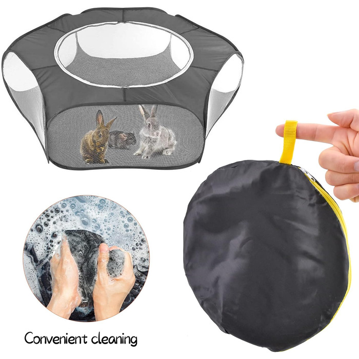 Клітка-манеж для дрібних тварин: кроликів, морських свинок, хом'яків та їжаків, розмір M (52x52x38 см)