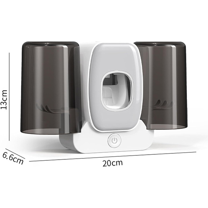 Дезінфектор для зубних щіток з вентилятором стерилізації, підставка на стіну, функція сушіння, очищувач зубних щіток, стерилізатор, інтелектуальний, сірий