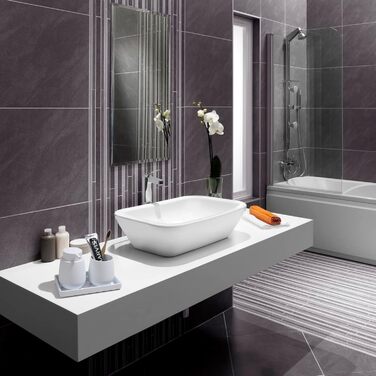 Набір аксесуарів для ванної кімнати: сміттєвий бак 3л, тримач для зубних щіток, дозатор мила, тримач для туалетного паперу, WC-щітка, зелений, 5 шт.