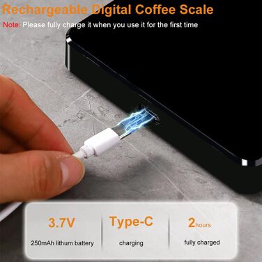OBEST Mini Coffee Scale with Timer - 3kg/0.1g Digital Scale for Coffee Brewing, Portable Electronic Kitchen Scale with LED Display & Auto Timer
