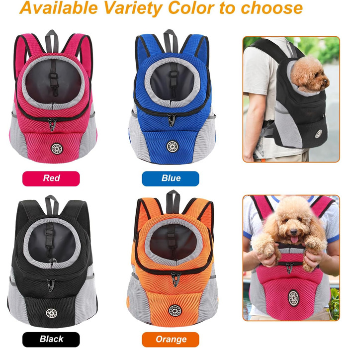 Рюкзак для собак та котів: переноска-рюкзак для маленьких тварин з дихаючим дизайном та водонепроникним дном для подорожей та активного відпочинку (Orange)