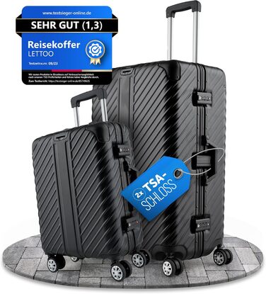 Чемодан ручної поклажі 55x40x20 з алюмінієвим каркасом | Валіза на колесах - Міцний тріумф з кріпленням для ноутбука [ВОДОНЕПРОНИКНИЙ] з захистом кутів (Ручна поклажа 20 дюймів) | Набір (29 дюймів & 20 дюймів)