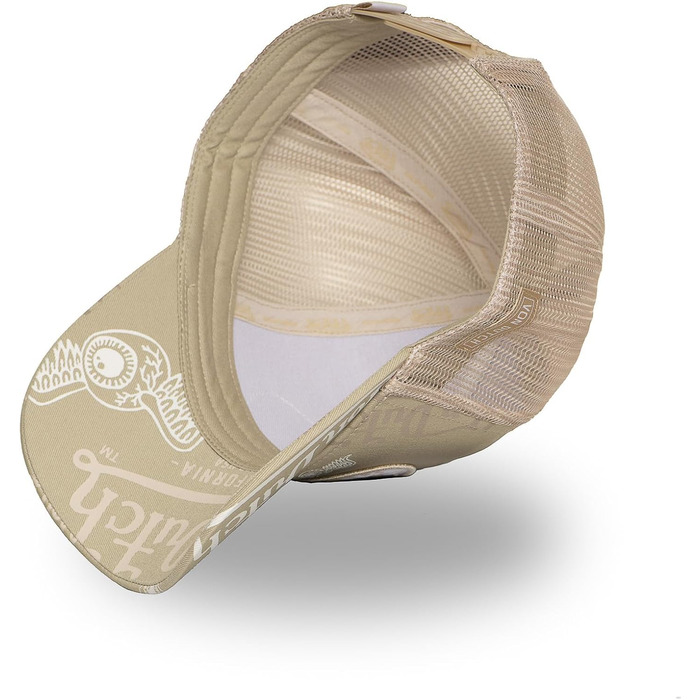 Кепка Von Dutch Trucker Snapback унісекс, бежево-біла