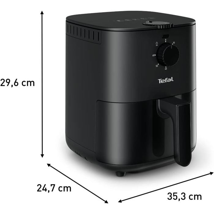 Фритюрниця Tefal EY1308 Easy Fry Essential, 3,5 л, без олії, компактна, енергозберігаюча, хрустка їжа, здорове приготування, частини для посудомийки