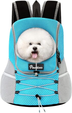 Рюкзак для тварин Pawaboo: переноска для собак та котів, блакитний, L