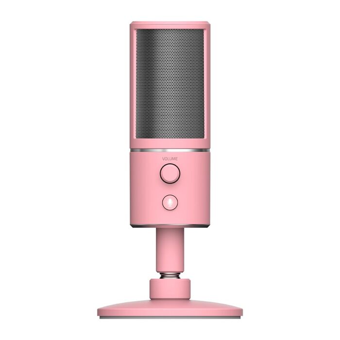 Razer Seiren X для PlayStation – USB конденсаторний мікрофон для стрімінгу PS4/PS5 (чорно-блакитний). З амортизатором, суперкардіоїда, кнопка вимкнення звуку