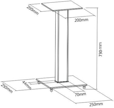 Ексклюзивні підставки для колонок BS03 чорного глянцю з декоративною вставкою Erle