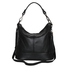 Сумка жіноча AmbraModa GLX09 шкіряна чорна через плече