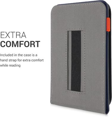 Чохол kwmobile для Tolino Shine 2 HD з петлею та підставкою - темно-синій