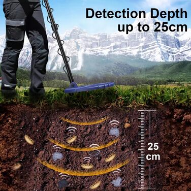 Металдетектор MCJ TX-940 для дорослих: водонепроникний (IP68), LCD-дисплей, 5 режимів, професійні навушники