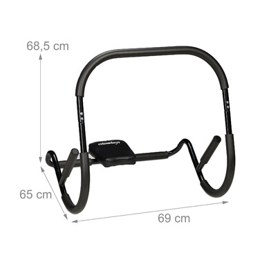Relaxdays Ab Roller, Black