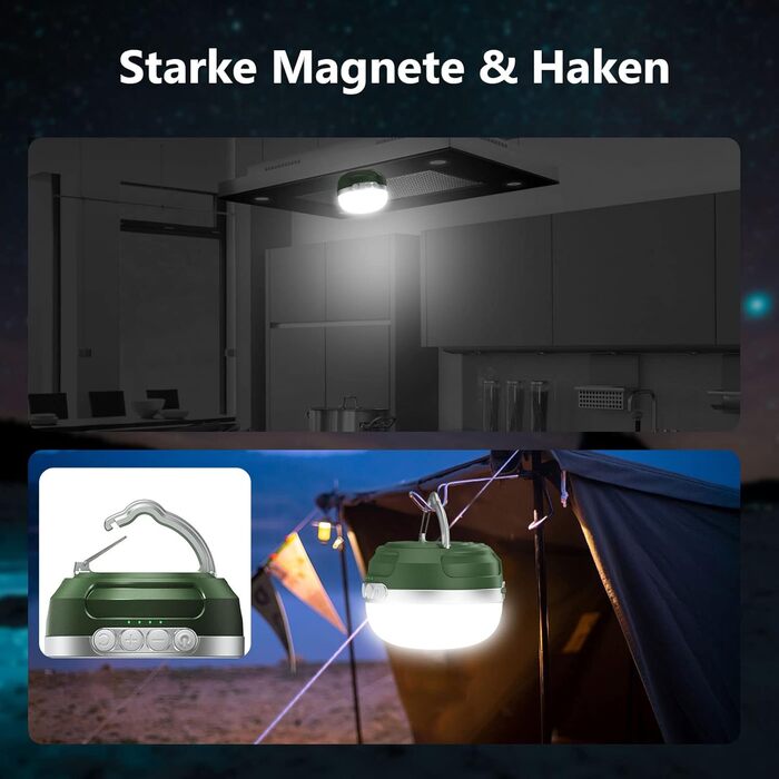 LED Camping Lamp 8400mAh Battery, RGB Color Changing Camping Lantern with USB-C Rechargeable, 5 Light Modes, Stepless Dimming, Waterproof and Strong Magnet Camping Lamp for Hiking, Power Outages, Emergency