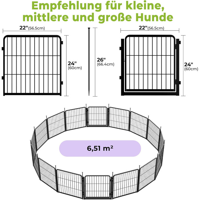 Стійка для собак SunsGrove 16-ти частинна, 60 см, для дому, з 2 дверцятами, чорна