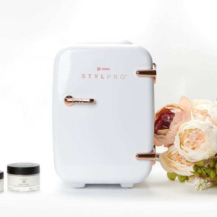 Mini-холодильник для догляду за шкірою Stylpro Mini Beauty - 4L. Ідеально для сироваток, кремів, масок та лаку для нігтів. Охолодження та нагрівання, тихий, компактний, екологічна упаковка.
