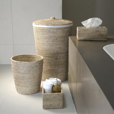 Decor Walther Paper Napkin Box - Rattan beige - 25 x 14 cm, h 10 cm