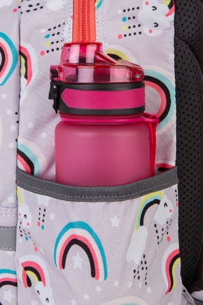 Багатовідсінковий шкільний рюкзак CoolPack, сіро-сріблястий, рожевий, багатоколірний, 21 л