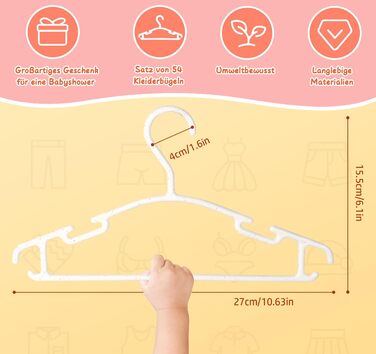 54 дитячі вішалки для одягу Ilauke з пшеничного соломи, 10,6 дюймів, для немовлят та дітей, економія місця, для зберігання дитячого одягу