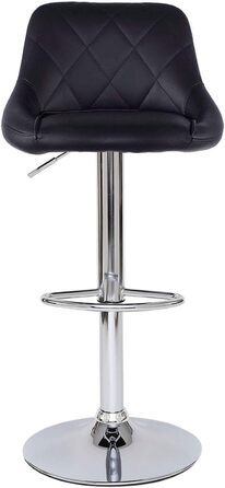Dibea 2-Piece Swivel Bar Stool Set - Adjustable Height, 130kg Capacity, Black