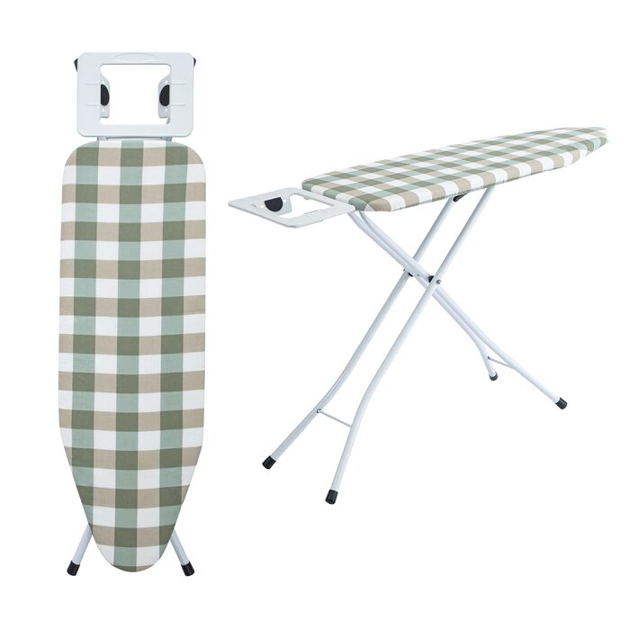 Відкидне прасувальне решітка AllRight з металевою сіткою, 7-позиційне регулювання висоти, антиковзні ніжки, 108.5/75 x 31 см, для парогенераторів, зелений