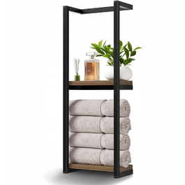 Мінімалістичний дворівневий настінний вішак для рушників у маленьку ванну кімнату