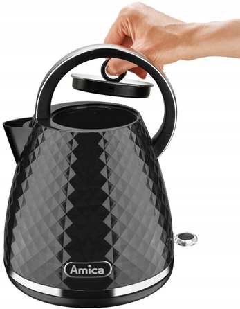 Електричний чайник Amica KF 3030, 2200 Вт, 1,7 л, чорний