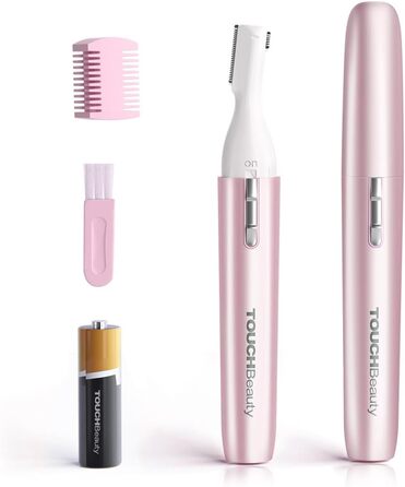TOUCHBeauty Тріммер для тіла та обличчя AG-1658W (білий/рожевий) - професійний набір для догляду за обличчям та тілом