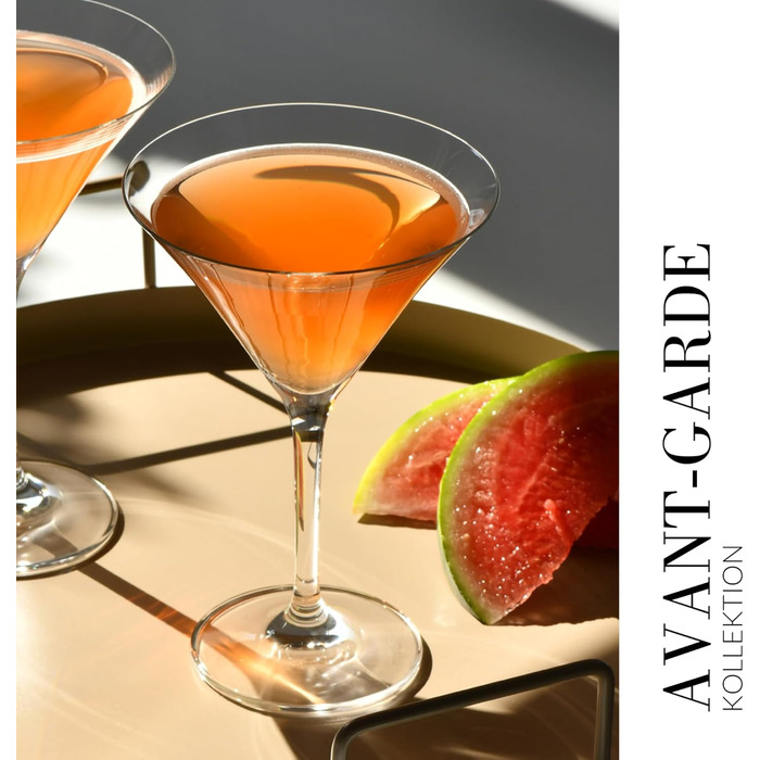 Набір коктейльних склянок Krosno Martini Glass | 6 шт. | 240 мл | Avant Garde | Для дому, ресторанів та свят | Можна мити в посудомийній машині