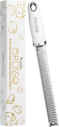 Grate, cheese grater, grate, cheese mill, Parmesan cheese, ginger, garlic zest grater (white)