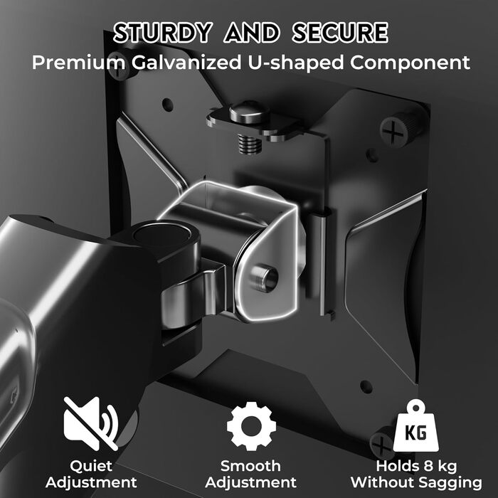 Кріплення для монітора BONTEC, 13-42 дюйми, до 9 кг, VESA 200x200, регульоване, настінне