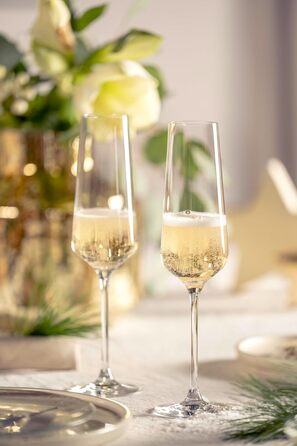 Секретні келихи LEONARDO HOME Puccini (набір 6 шт) – міцні, 280 мл, для шампанського, Prosecco, для дому та ресторанів